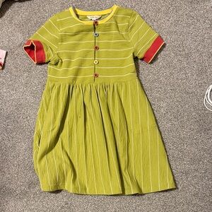 Matilda Jane Lime Stripe Kids Dress with Contrast Cuffs